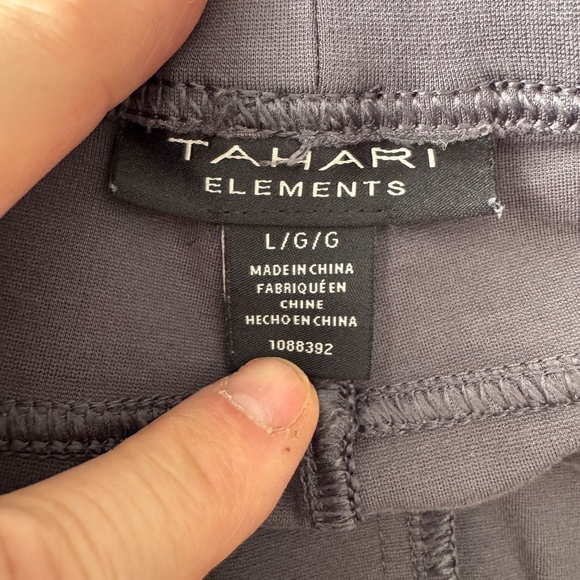 Tahari Elements Women's L Pull On Casual Dress Capri Pants Grey High-Rise Office - Picture 6 of 16